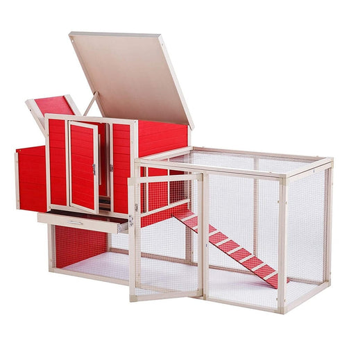 Sonoma Urban Chicken Coop with Pen in Red
